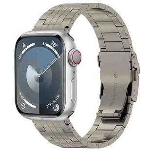 For Apple Watch SE 2022 44mm Five-bead Safety Buckle Titanium Alloy Watch Band(Titanium)