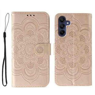 For Samsung Galaxy A16 / A26 Sun Mandala Embossing Pattern Phone Leather Case(Rose Gold)