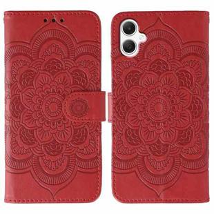 For Samsung Galaxy A06 4G / 5G / A07 5G Sun Mandala Embossing Pattern Phone Leather Case(Red)