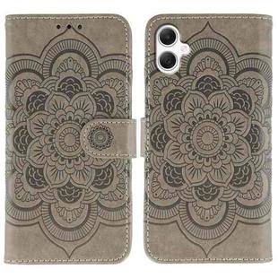 For Samsung Galaxy A06 4G / 5G / A07 5G Sun Mandala Embossing Pattern Phone Leather Case(Grey)