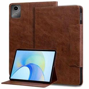 For Lenovo Xiaoxin Pad M11 2024 Cat Buckle Leather Tablet Case(Brown)