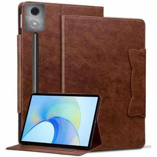 For Lenovo Xiaoxin Pad Pro 12.7 2025 Cat Buckle Leather Tablet Case(Brown)