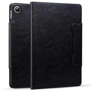 For Huawei MediaPad M5 Lite 8.0 inch Cat Buckle Leather Smart Tablet Case(Black)