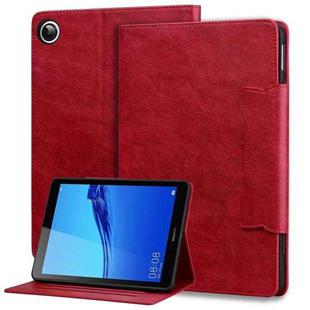 For Huawei MediaPad M5 Lite 8.0 inch Cat Buckle Leather Smart Tablet Case(Red)