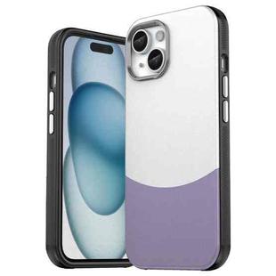 For iPhone 16 Leather Texture MagSafe Magnetic TPU + PC Phone Case(Light Purple)