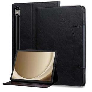 For Samsung Galaxy Tab S9 FE / S9 / S8 / S7 Cat Buckle Leather Smart Tablet Case(Black)
