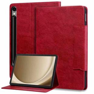 For Samsung Galaxy Tab S9 FE / S9 / S8 / S7 Cat Buckle Leather Smart Tablet Case(Red)