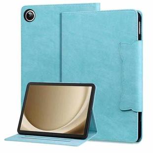 For Samsung Galaxy Tab A9 Cat Buckle Leather Tablet Case(Sky Blue)