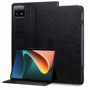 For Xiaomi Pad 6 Cat Buckle Leather Tablet Case(Black)
