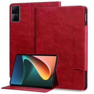 For Xiaomi Redmi Pad SE Cat Buckle Leather Tablet Case(Red)