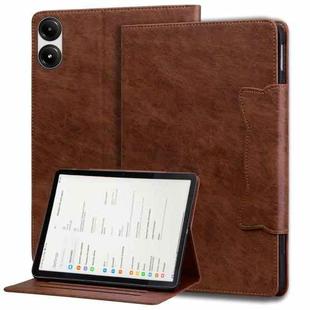For Xiaomi Redmi Pad SE 11 2025 Cat Buckle Leather Tablet Case(Brown)