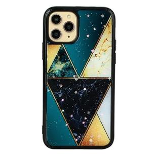 For iPhone 11 Pro Marble Series Stars Powder Dropping Epoxy TPU Protective Case(Splicing Marble)