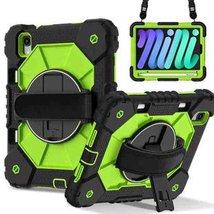 For iPad mini 2024 / mini 6 Contrast Color Robot Silicone Hybrid PC Tablet Case(Black Yellow Green)