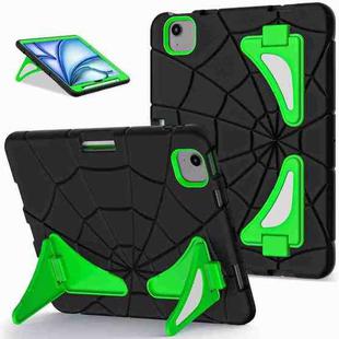 For iPad Air 11 2024 Silicone + PC Shockproof Protective Tablet Case(Black Green)