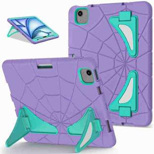 For iPad Air 11 2024 Silicone + PC Shockproof Protective Tablet Case(Purple Mint Green)