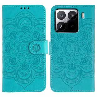 For Xiaomi 15 Pro Sun Mandala Embossing Pattern Phone Leather Case(Blue)
