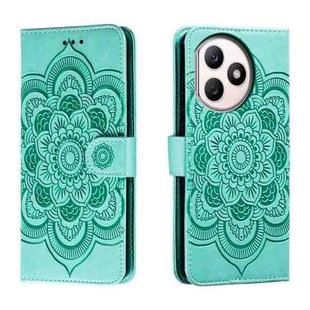 For Honor X50i+ Sun Mandala Embossing Pattern Phone Leather Case(Green)