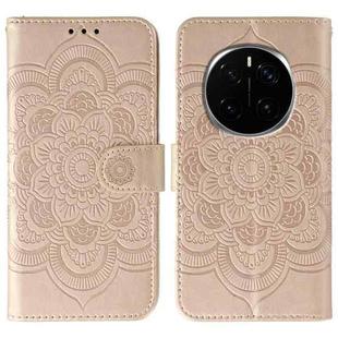 For Honor Magic7 Pro Sun Mandala Embossing Pattern Phone Leather Case(Rose Gold)