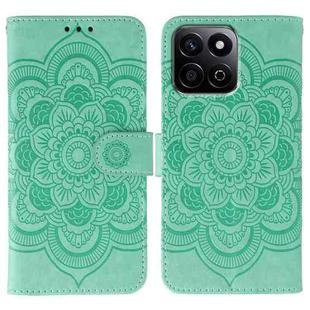 For Honor Play 60 Plus / 200 Smart / X7C Sun Mandala Embossing Pattern Phone Leather Case(Green)