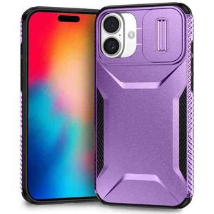 For iPhone 16 Sliding Camshield Phone Case(Purple)