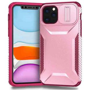 For iPhone 11 Pro Sliding Camshield Phone Case(Pink + Rose Red)