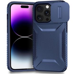 For iPhone 14 Pro Sliding Camshield Phone Case(Blue)