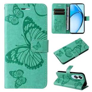 For OPPO A60 4G Global 3D Butterfly Embossed Pattern Flip Leather Phone Case(Green)