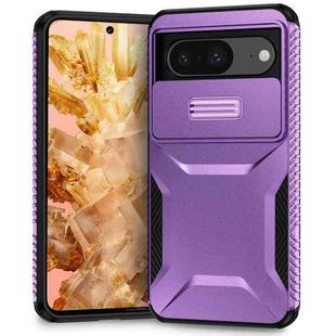 For Google Pixel 8 Sliding Camshield Phone Case(Purple)
