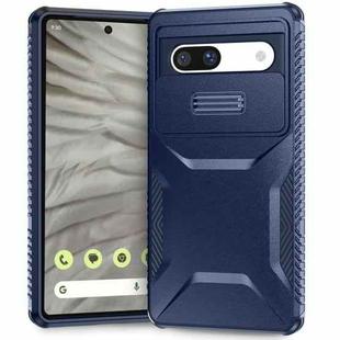 For Google Pixel 7a Sliding Camshield Phone Case(Blue)