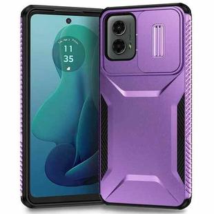 For Motorola Moto G 5G 2024 Sliding Camshield Phone Case(Purple)