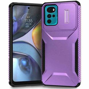 For Motorola Moto G22 2024 Sliding Camshield Phone Case(Purple)