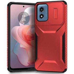 For Motorola Moto G Play 4G 2024 Sliding Camshield Phone Case(Red)