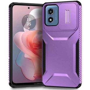 For Motorola Moto G Play 4G 2024 Sliding Camshield Phone Case(Purple)