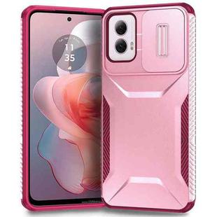 For Motorola Moto G Power 5G 2024 Sliding Camshield Phone Case(Pink + Rose Red)