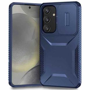 For Samsung Galaxy S24+ 5G Sliding Camshield Phone Case(Blue)