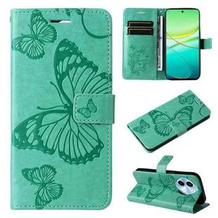 For vivo Y38 / Y200i / T3x Global 3D Butterfly Embossed Pattern Flip Leather Phone Case(Green)