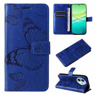 For vivo Y38 / Y200i / T3x Global 3D Butterfly Embossed Pattern Flip Leather Phone Case(Blue)