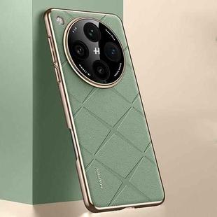 For OPPO Find X8 Pro Plain Leather PC Phone Case(Green)