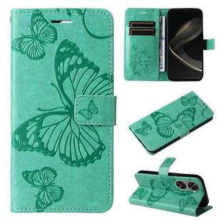 For Huawei nova 12 SE / nova 11 SE 3D Butterfly Embossed Pattern Flip Leather Phone Case(Green)