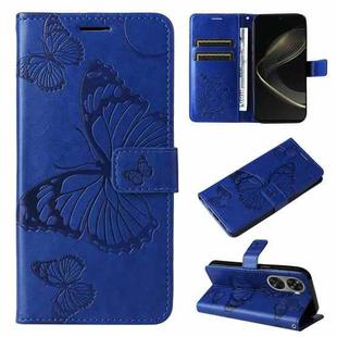 For Huawei nova 12 SE / nova 11 SE 3D Butterfly Embossed Pattern Flip Leather Phone Case(Blue)