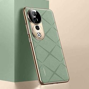For vivo S19 Pro Plain Leather PC Phone Case(Green)