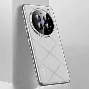 For vivo X200 Pro Plain Leather PC Phone Case(White)
