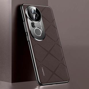 For vivo S20 Pro Plain Leather PC Phone Case(Brown)