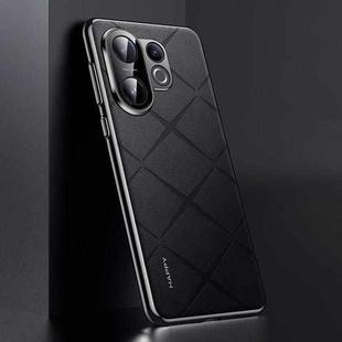 For vivo S30 Plain Leather PC Phone Case(Black)