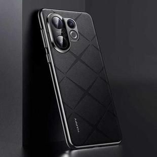 For vivo S30 Pro mini Plain Leather PC Phone Case(Black)