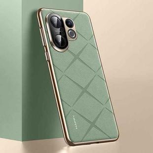 For vivo S30 Pro mini Plain Leather PC Phone Case(Green)
