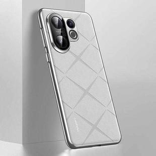 For vivo S30 Pro mini Plain Leather PC Phone Case(White)