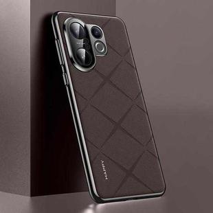 For vivo S30 Pro mini Plain Leather PC Phone Case(Brown)