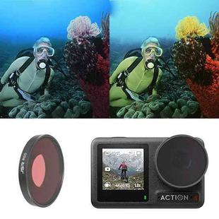 For DJI Osmo Action 4 JUNESTAR Threaded Camera Lens Filter, Filter:Red Diving Filter