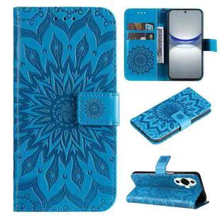 For Huawei nova 12s Embossed Sunflower Pattern Flip Leather Phone Case(Blue)